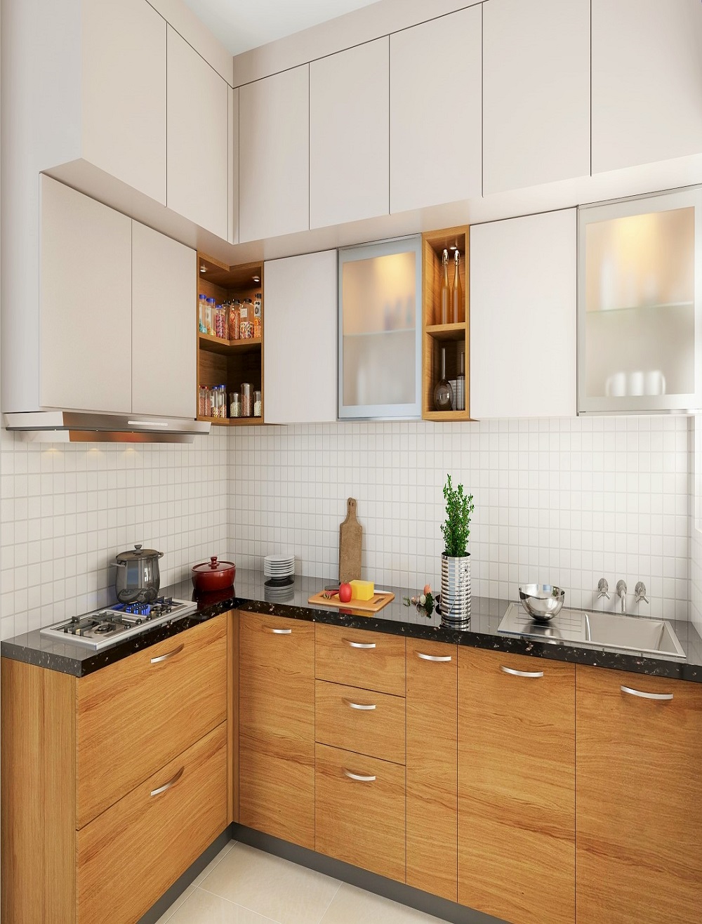 Modular Kitchen Design for l shaped kitchen layout